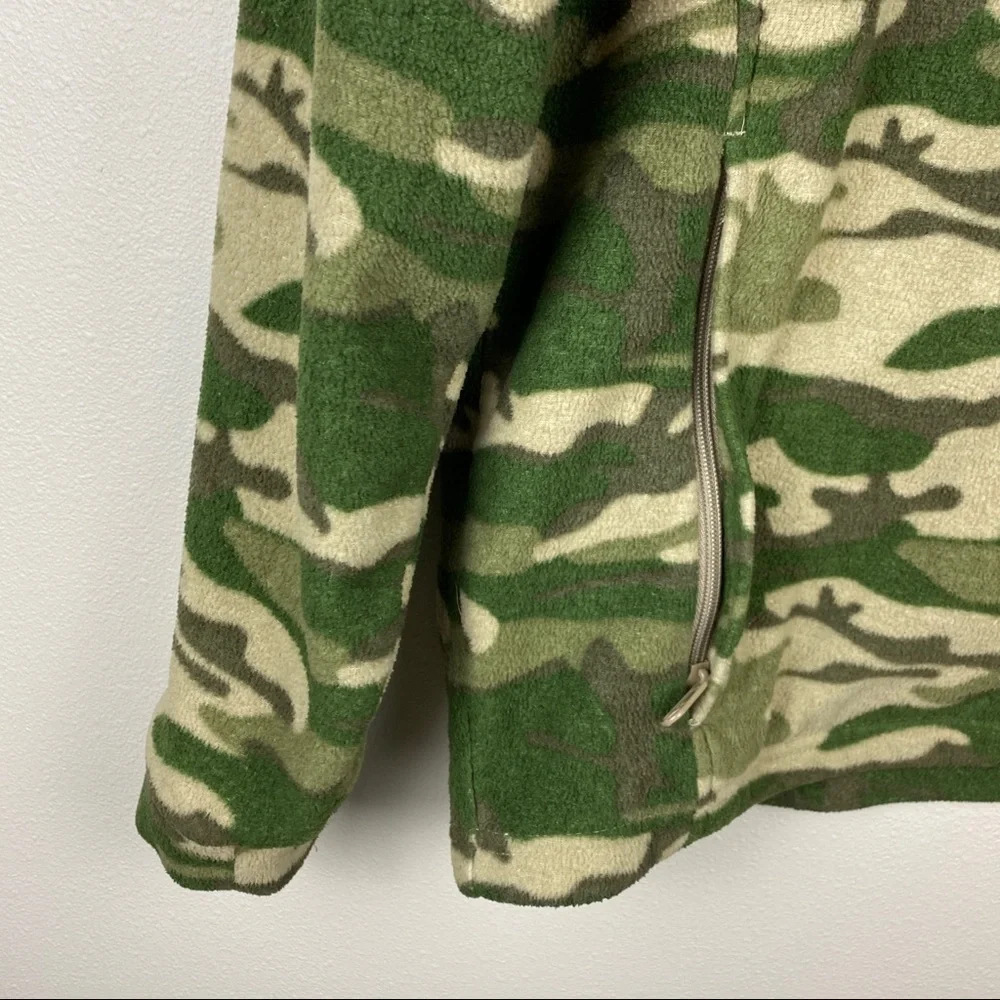 Columbia Camo Fleece Full Zip Jacket - Size Youth 14/16